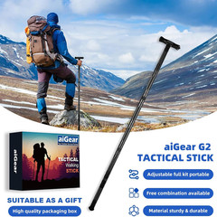 G2 Tactical Hiking Stick with Survival Kit, 5-Section Staff | 6061-T6 Aluminum,