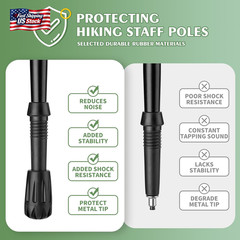 Durable Replacement Rubber Tips for Trekking Poles – Universal Anti-Slip Hiking