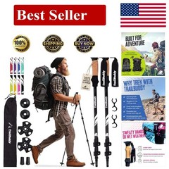 Lightweight 7075 Aluminum Trekking Poles – Adjustable, Collapsible Hiking Sticks
