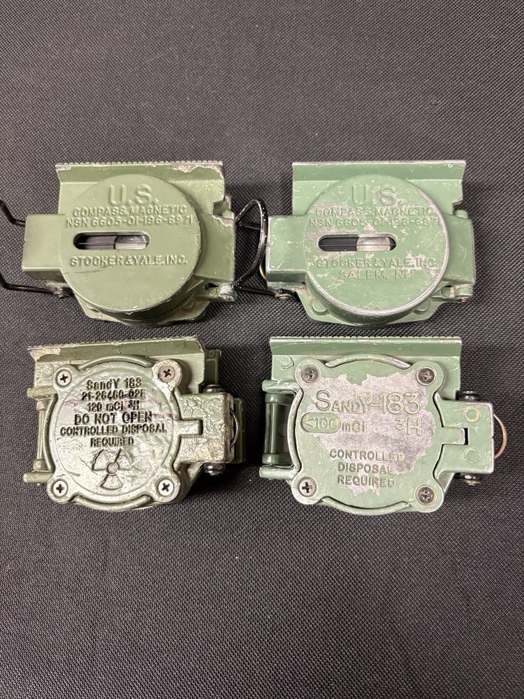 Used Rough USGI Stocker & Yale SandyY 183 Tritium Compass NSN: 6605-01-196-6971