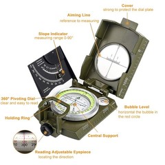 Professional Multifunctional Compass, Metal, Waterproof, High Gena…