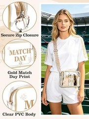 Clear Bag for Stadium Approved – 9.5″ x 7″ x 2.5″ Small Crossbody Purse