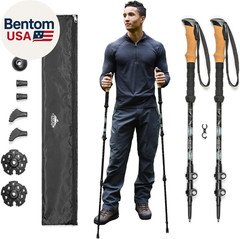 Lightweight Aircraft-Grade Aluminum Trekking Poles with Extended down Grip plus