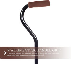 Crutch Handle Grips Non-Slip Cane Handle Wraps Ergonomic Comfortable Crutch Hand