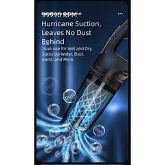 Rechargeable Cordless Car Vacuum Cleaner Portable Handheld with Strong Suction