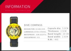 Liquid Filled Underwater Scuba Diving Navigation Orienteering Wrist Compass Pro