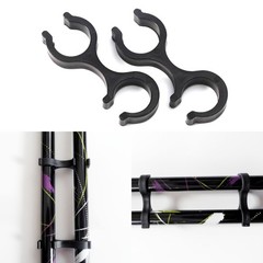 2Pcs 8-Shaped Hiking Pole Clips Double Rod Buckle Connector Trekking Pole Clamps