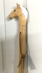 Earth Exploration Co Hand Carved Wood Horse Walking Trekking Hiking Pole Stick