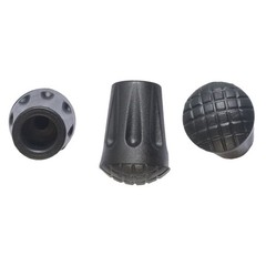 6Pcs Crutch Tips for Hiking Poles Anti-Skid Wear Resistant Black Material