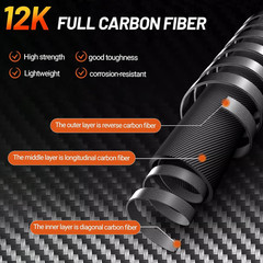 Carbon Fiber Trekking Poles Ultra Strong Lightweight Collapsible Hiking Poles EV
