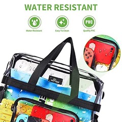 Clear Bag for Stadium Events, 12×5.5×12 Clear Tote Lunch Bag with Non Black