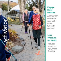 Urban Poling ACTIVATOR® Walking Poles for Balance and Rehabilitation – 1 Pair –