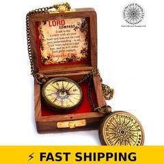Trust in The Lord Compass with Box – Proverbs 3:5-6 Gift