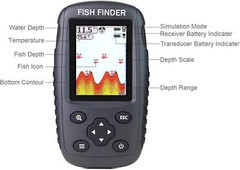 Portable Rechargeable Fish Finder Wireless Sonar Sensor Fishfinder Depth Locator