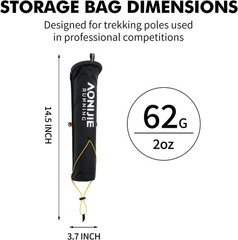 Trekking Pole Storage Bag, Waterproof Hiking Pole Carry Bag with Drain Hole
