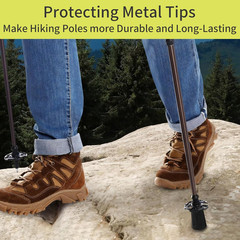 8 Pcs Trekking Pole Tips Replacement Protectors,Rubber Tips for Walking Sticks T