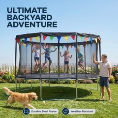 UV Protection Sunshade Cover 16ft Round for Backyard Round Trampolines