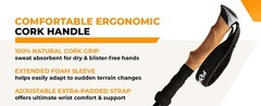Lightweight Trekking Poles – Compact Walking Sticks with Quick Locks, Ergonomic