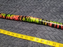 45″ Hand Crafted Wood Walking Stick/Staff(SONIC PINK NIGHT DESIGN/GLOW IN DARK