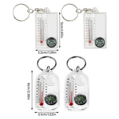 Survival Thermometers Keychain Compasses Thermometers Compasses Keychain Pendant