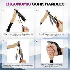 Hiking Poles – Aluminum Alloy 7075 Trekking Poles Collapsible with Telescopic,Li