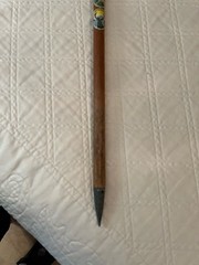 Vintage Bavarian Alpine Wanderstock w/Metal Ice Axe Pick Head & Souvenir Shields