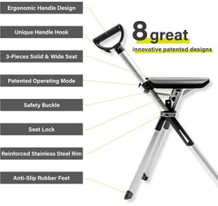STEP2GOLD | Ta-Da Chair Series 2 | Trekking Hiking Pole | Blue | 34.2” | 12087