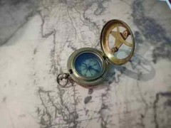 Antique Brass Sundial Compass Vintage Pocket Style Nautical Gift