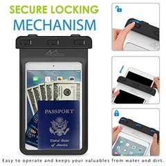 Universal Waterproof Case, Dry Bag Pouch for iPad mini Up to 8.3 inches Black