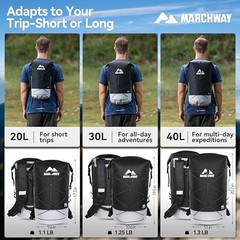 Floating Roll Top Dry Bag, Flexible Lightweight TPU Waterproof 20L Black