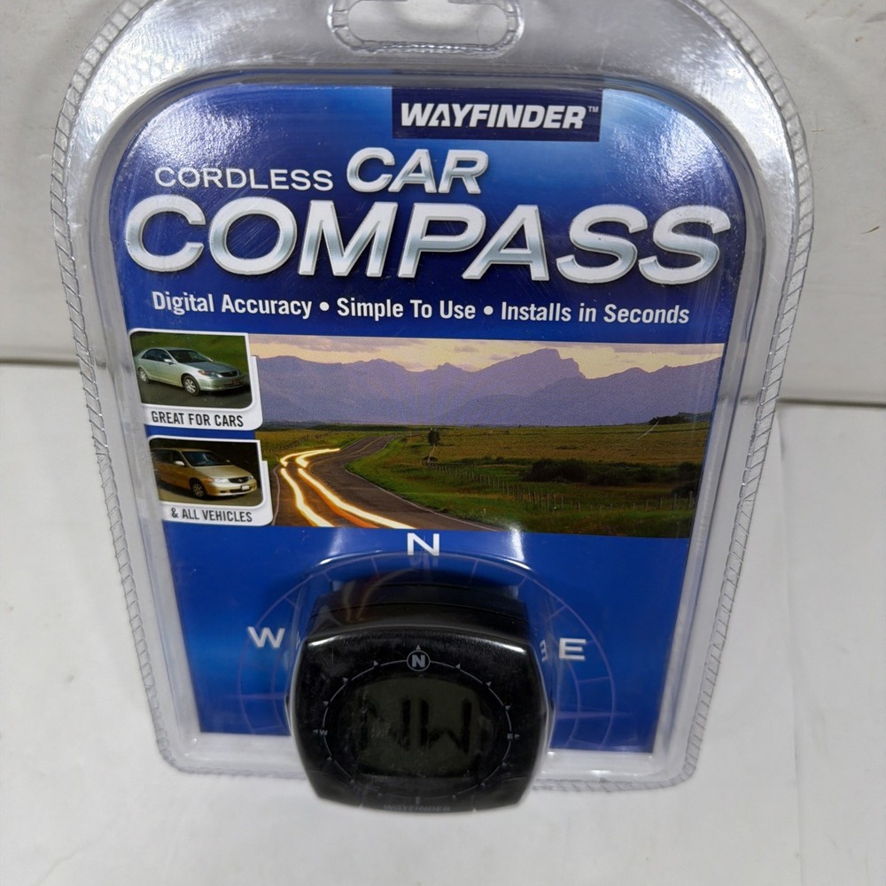 Wayfinder Cordless Digital Car Compass V100 PNI Corp New