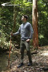 3Pc Detachable Fir Wood Walking Stick for Hiking with Compass 55 Inches – with A