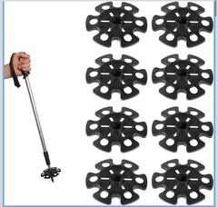 8pcs Ski Pole Baskets Replacement, Snowflake Basket for Trekking Pole, Replac…