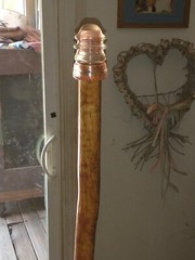 A handcrafted / Handmade hiking stick