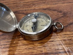 Vintage Compass With Lock and Direction Arrow Made in Germany Liquid Filled PIC