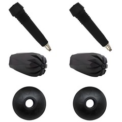 6Pcs Rubber Trekking Pole Tips – Hiking Pole Protectors, Shock Absorbing Feet, 1