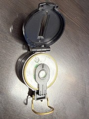 Vintage Engineer Directional Folding Compass Pocket size black 1970s