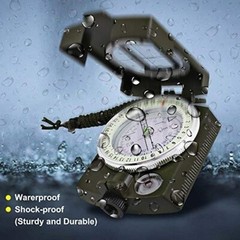 Professional High Accuracy Metal Waterproof Military Compass for Directions Gift