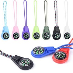 Mini Compass for Kids Compass Keychain，Button Compass Bulk 10pcs Mixed colors