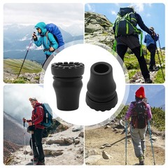 2PCS Cane Rubber Tips Heavy Duty Walking Hiking Non-Slip Replacement Sticks