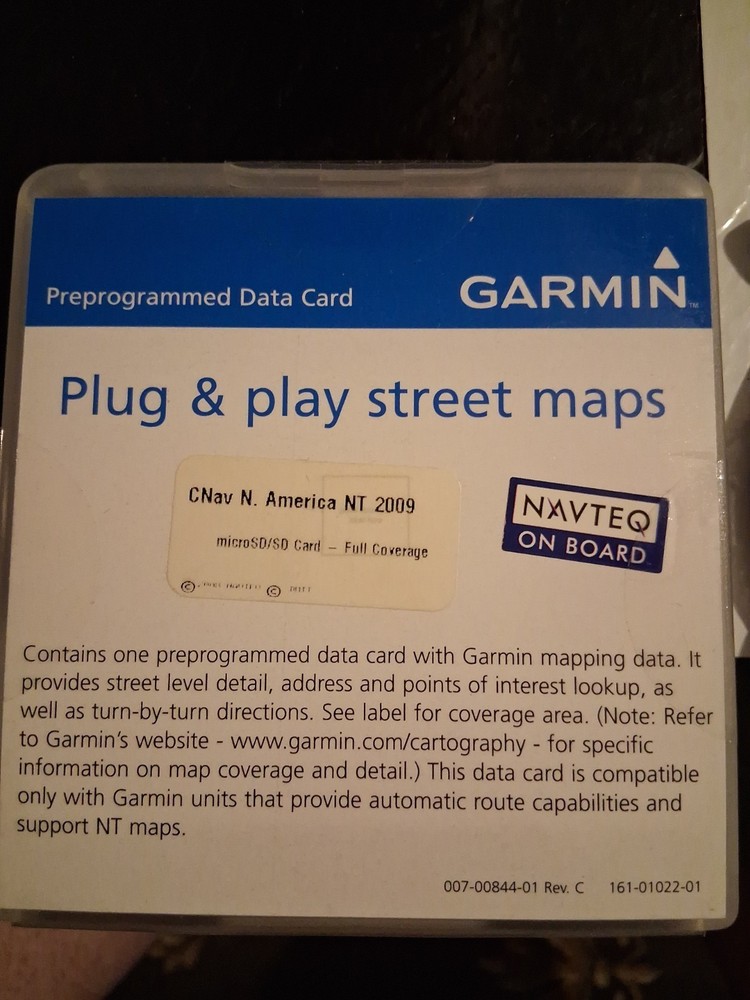 Garmin Street Map Topo microSD Data Cnav N. Ametica Nt 2009