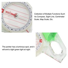 Orienteering Compass Clear Multifunction Thumb Compass For Camping