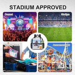 Clear Backpack Stadium Approved 12X11x6, Waterproof Clear Bag Stadium