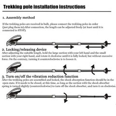 Trekking Poles Shock Absorbing Adjustable Hiking or Walking Sticks for Hiking…