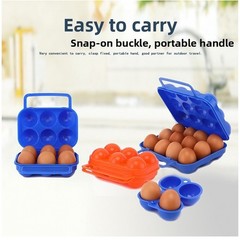 Portable Egg Carrier for 4 Eggs Foldable PP Box for Camping and Hiking