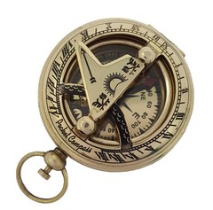 Push button Brass Pocket Compass