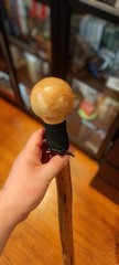 CUSTOM CEDAR STICKS TREK HIKE CAMP PARACORD OR LEATHER WRAP OR LANYARD+COMPASS