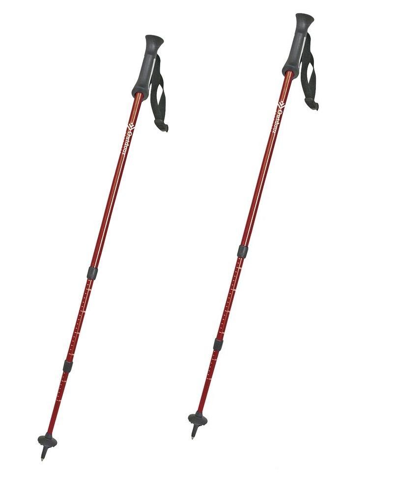 2 pack 4.5′ Telescoping Elevation Trekking Pole Adjustable Hiking Walking Stick