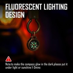 High-Sensitivity Glow-in-the-Dark Titanium Pocket Compass – Ideal Outdoor Gift