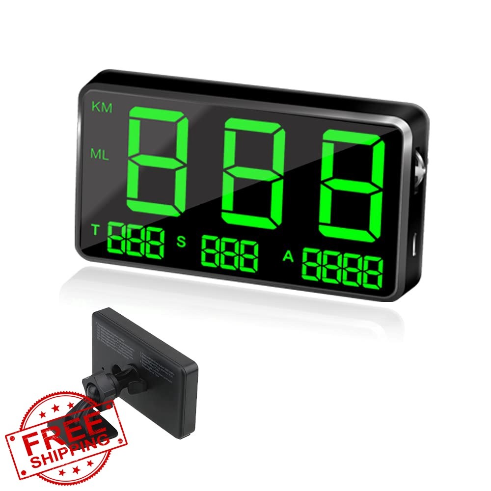 kingneed C80-1 GPS HUD Speedometer Odometer MPH Alarm